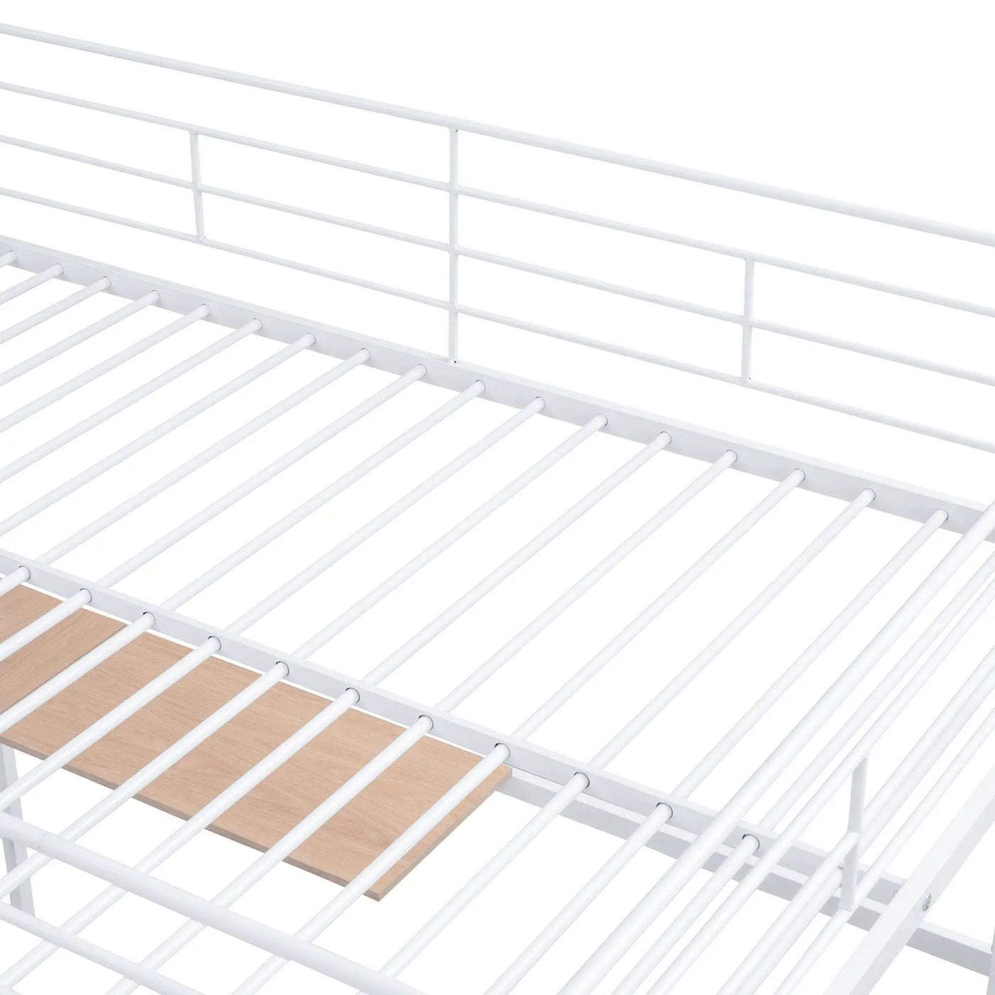 Loft Bed With Desk And Grid, Stylish Frame With Lateral Storage Ladder And Wardrobe by HouseOfZazla