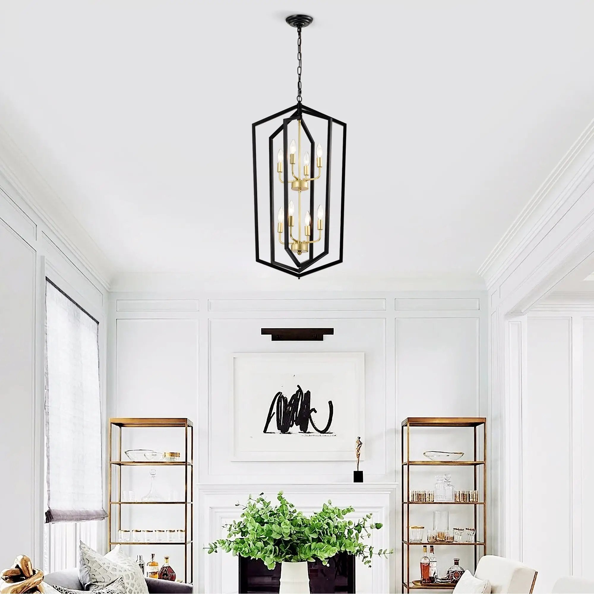 8-Light Lantern Tired Farmhouse Ceiling Hanging Light by HouseOfZazla