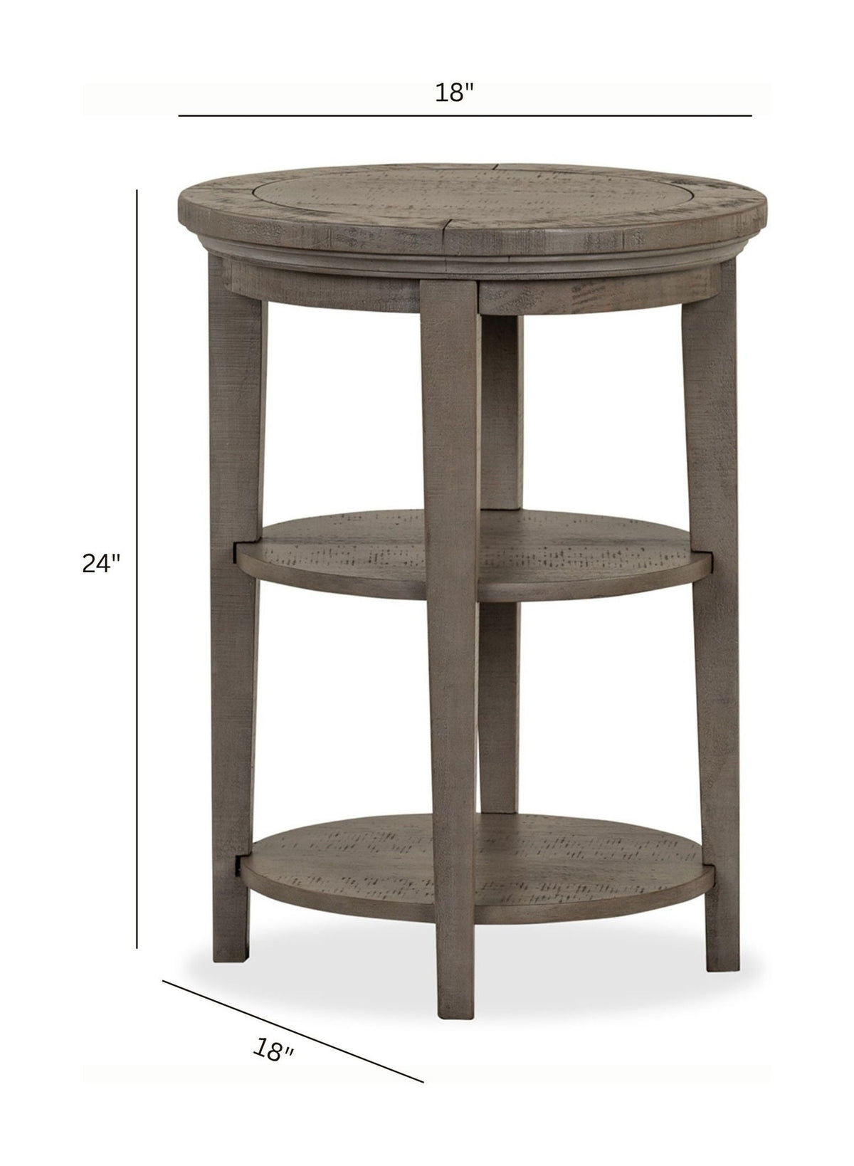 Paxton Place - Round Accent End Table - Dovetail Gray, photo 4 of 7