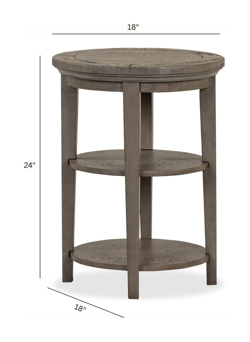 Paxton Place - Round Accent End Table - Dovetail Gray, photo 4 of 7