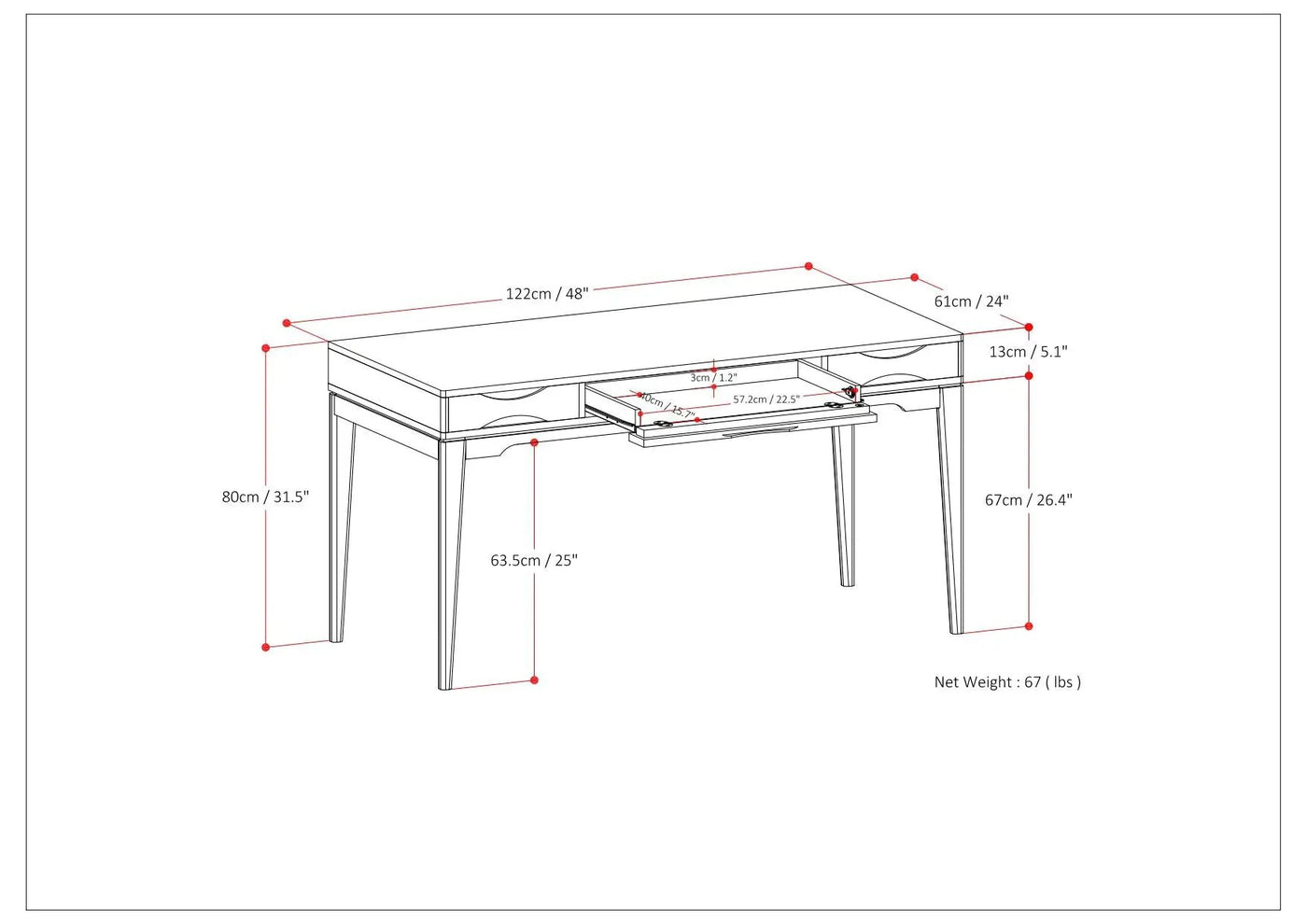 Harper - Handcrafted Desk by HouseOfZazla