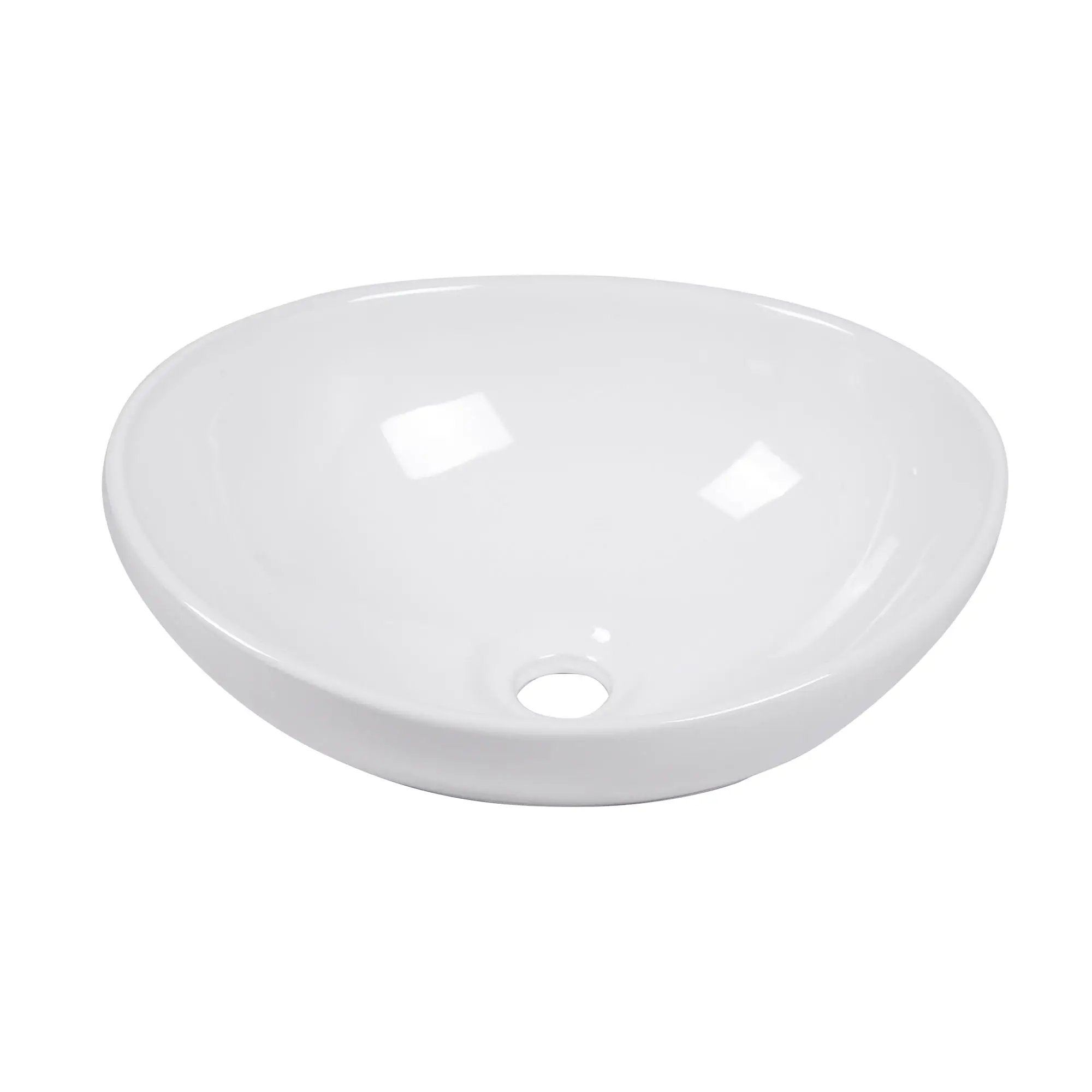 Oval Vessel Bathroom Sink - White by HouseOfZazla