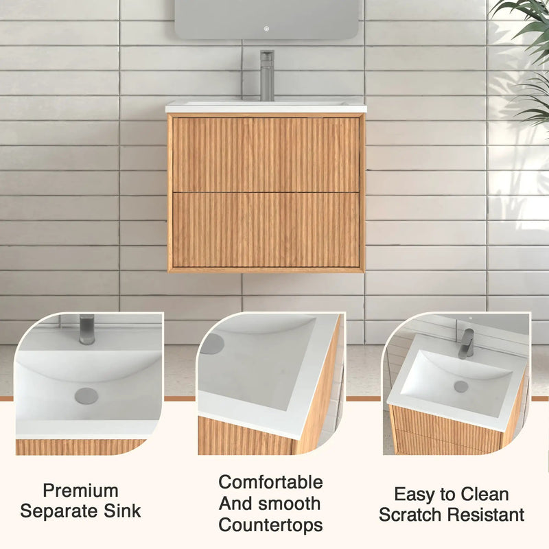 24" Floating Bathroom Vanity Set by HouseOfZazla