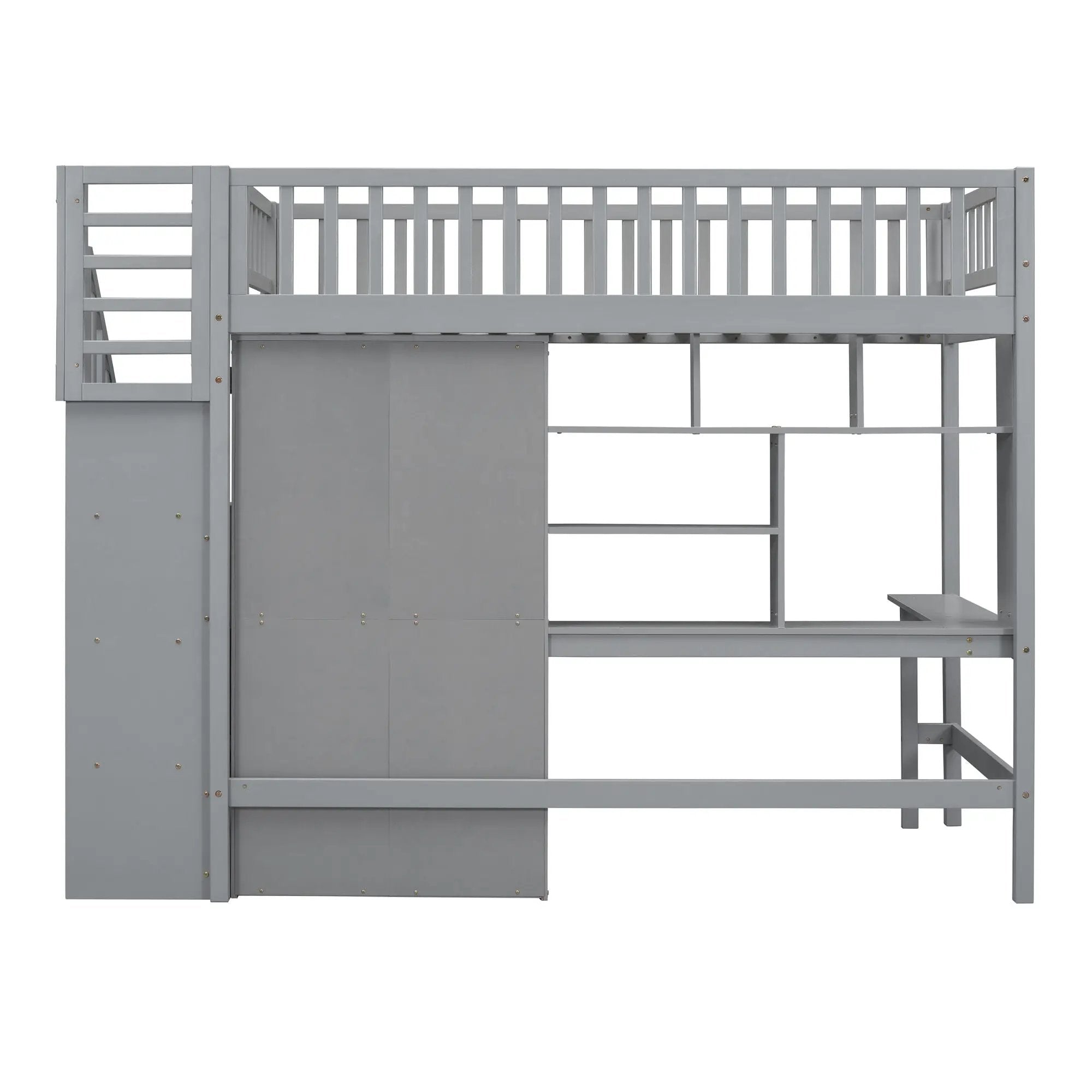 Loft Bed With Bookshelf, Drawers, Desk, And Wardrobe by HouseOfZazla