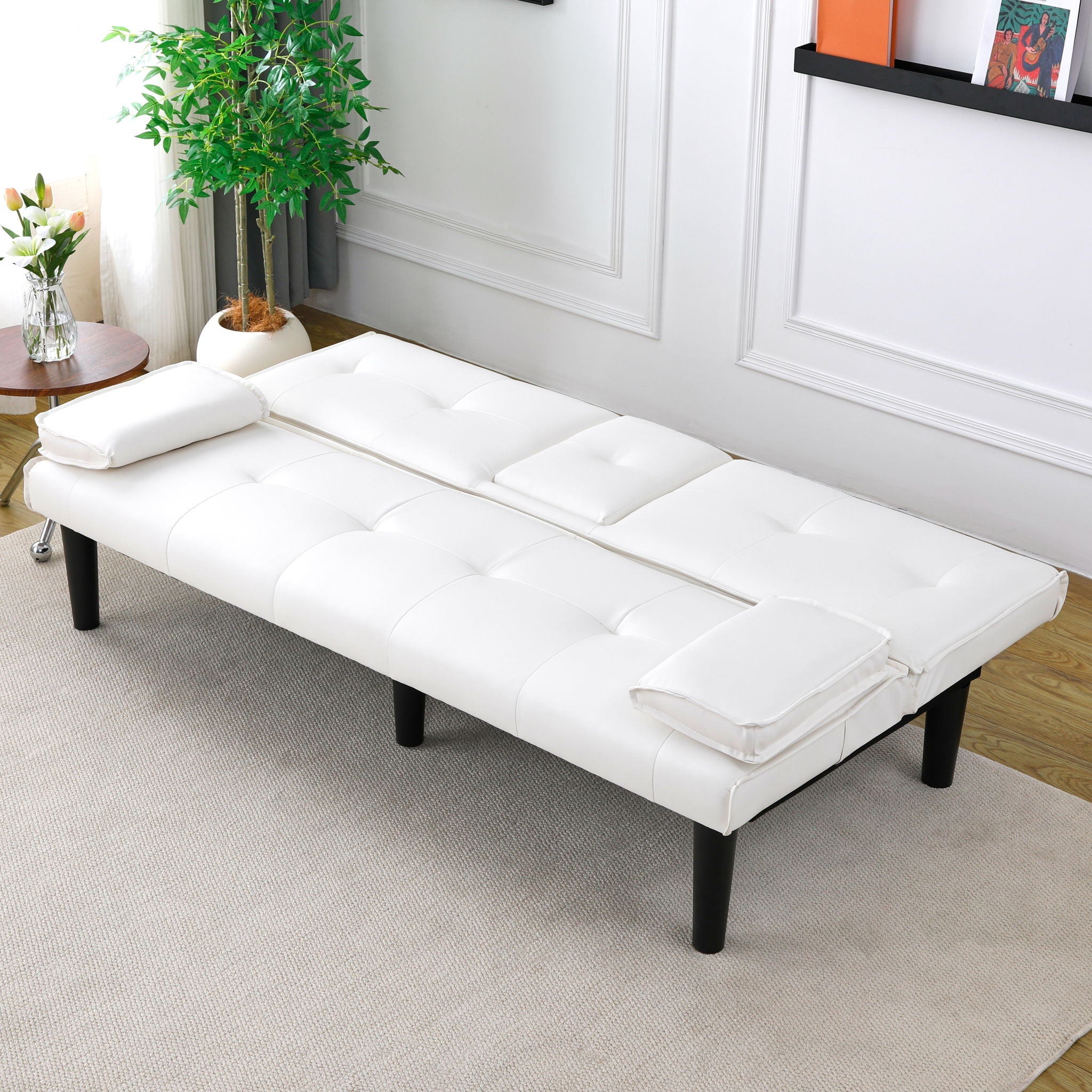 Sofa Bed With Foldable Design And Cup Holder by HouseOfZazla