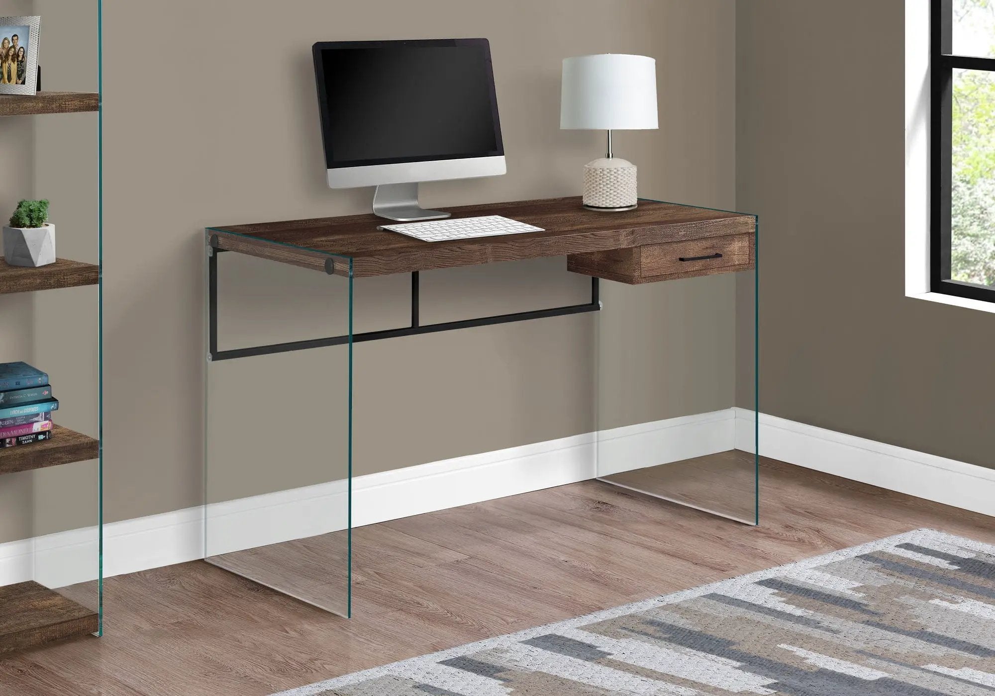 Contemporary Design Computer Desk For Home Office, Storage Drawers by Unique Piece Furniture