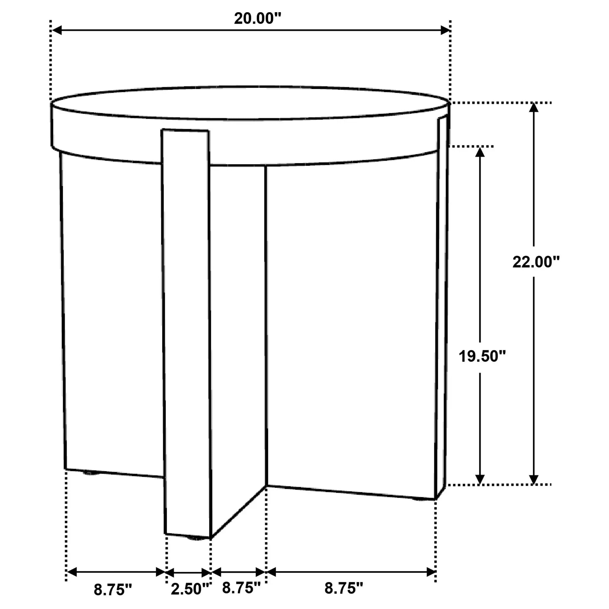 Kinkaid Round Solid Mango Wood End Table Brown by Unique Piece Furniture