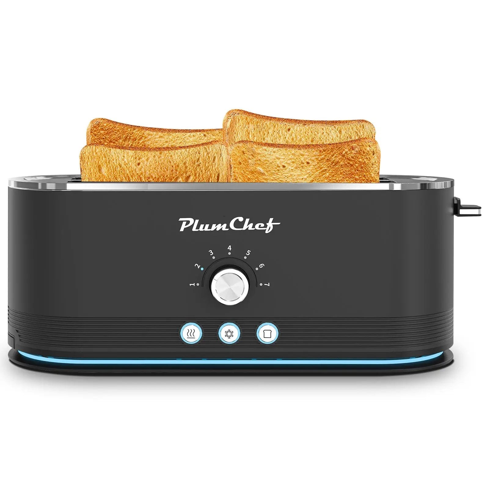 4-Slice Stainless Steel Toaster with 7 Browning Settings by HouseOfZazla