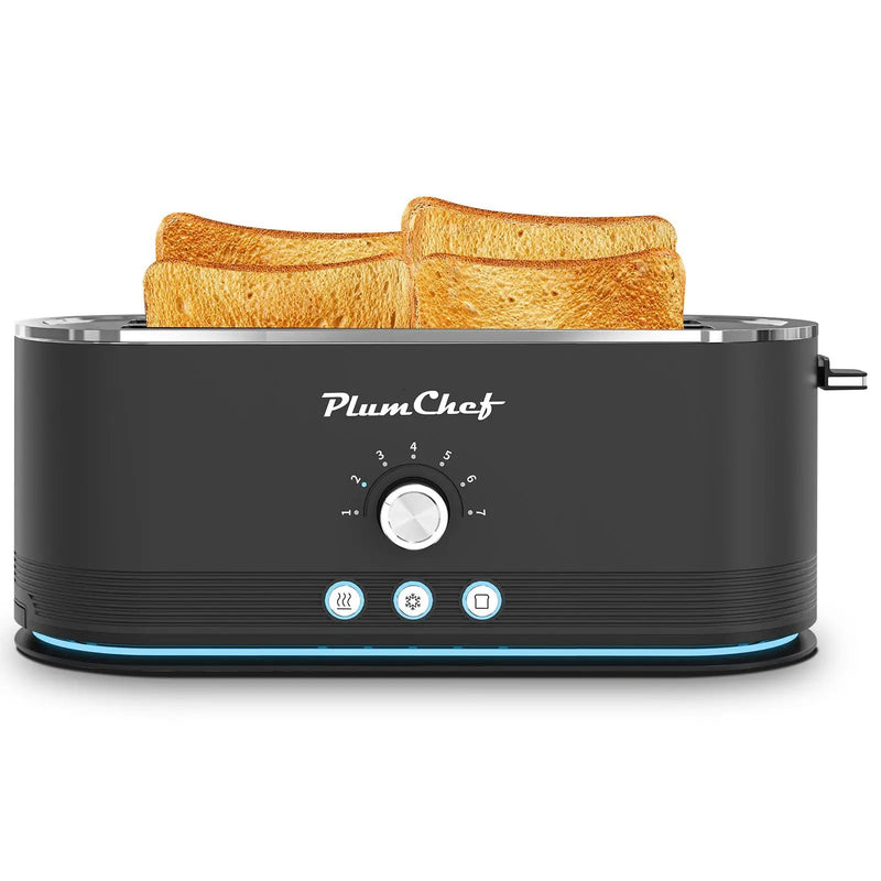4-Slice Stainless Steel Toaster with 7 Browning Settings by HouseOfZazla