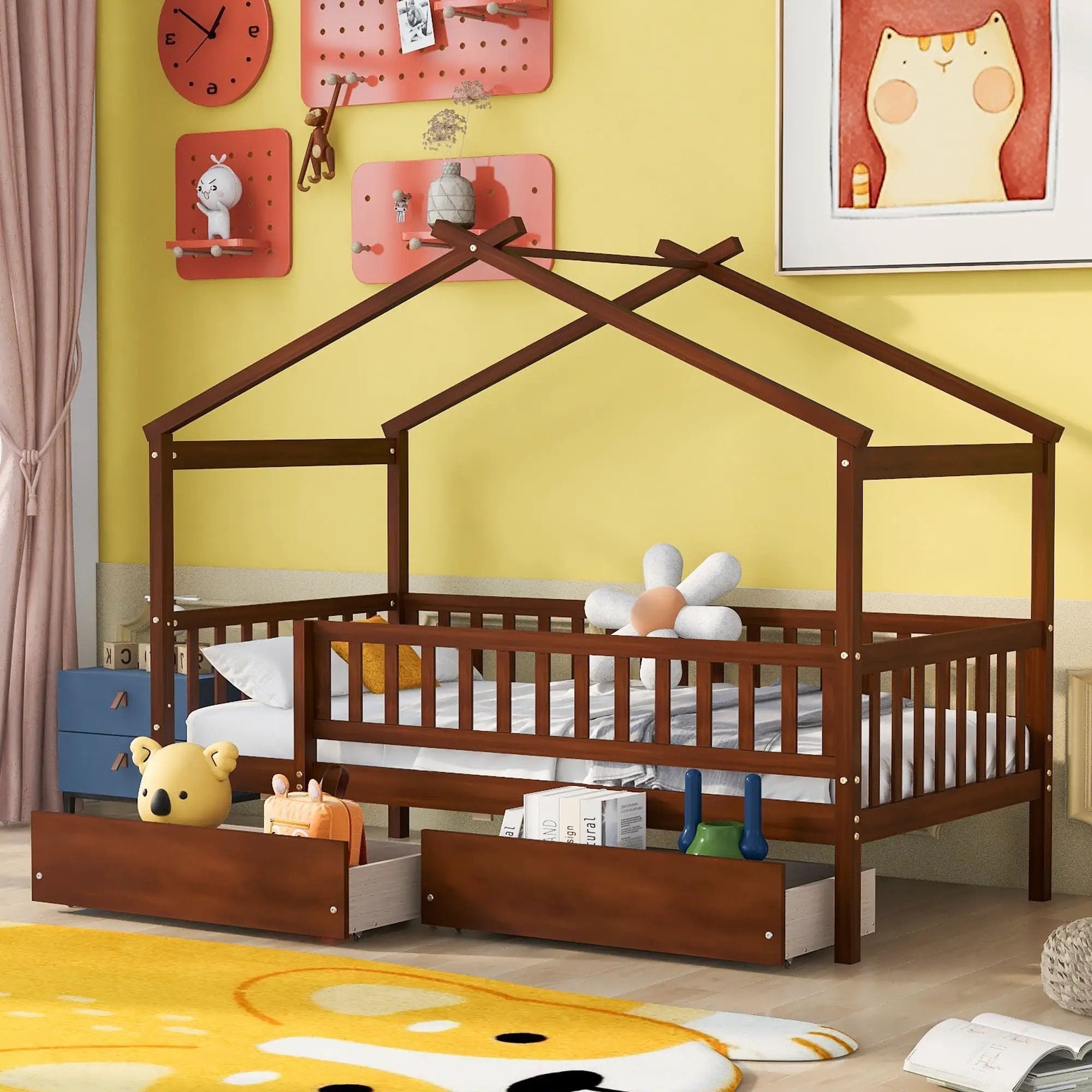 House Bed With 2 Drawers by Unique Piece Furniture