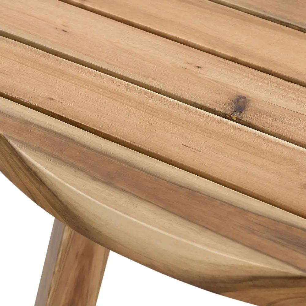 Round Dining Table, Solid Wood - Natural Wood / Brown by Unique Piece Furniture