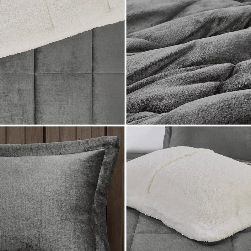 King Plush to Sherpa Down Alternative Comforter Set by HouseOfZazla