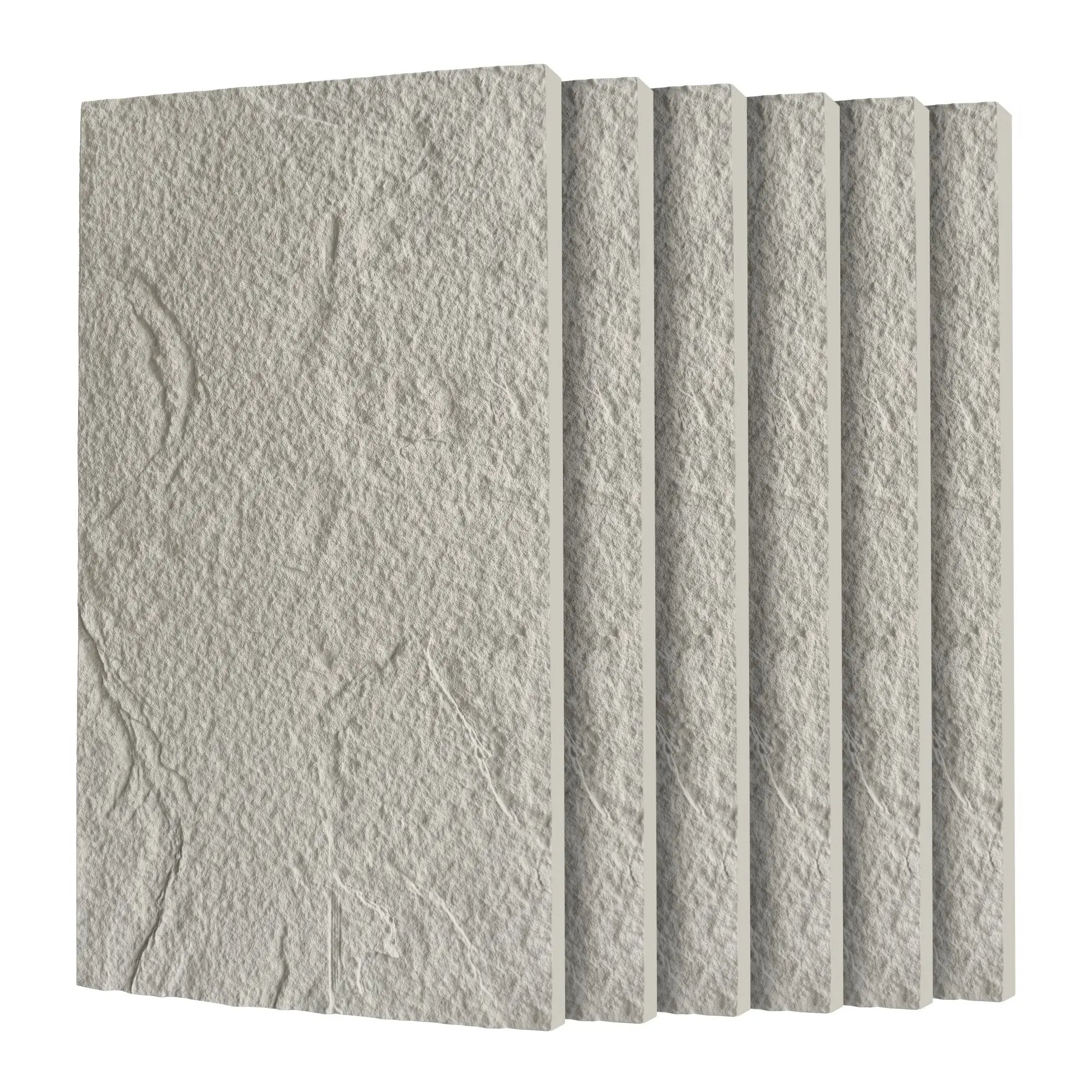 3D Faux Stone Wall Panels - 6 PCS PU Wainscoting by HouseOfZazla