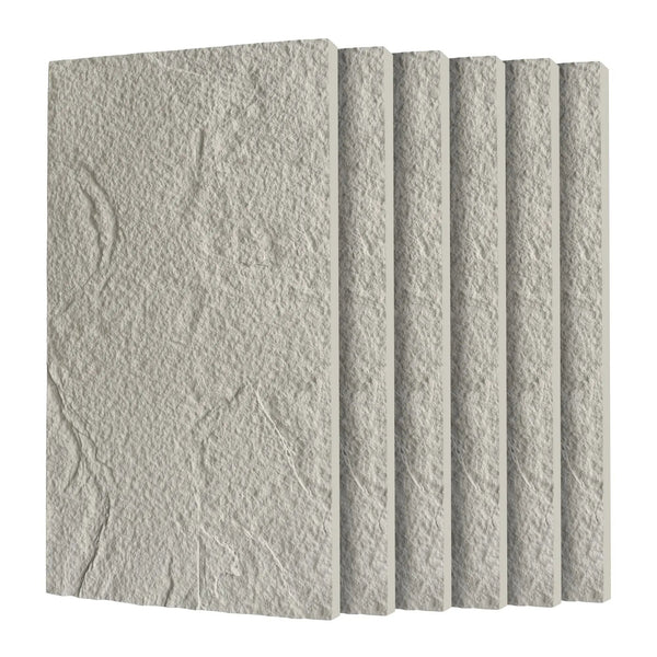 3D Faux Stone Wall Panels - 6 PCS PU Wainscoting