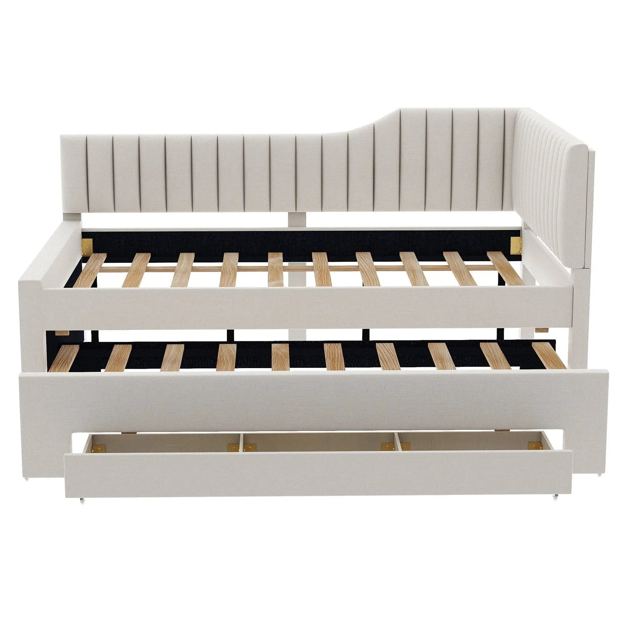 Upholstered Daybed With Trundle And 3 Drawers by HouseOfZazla