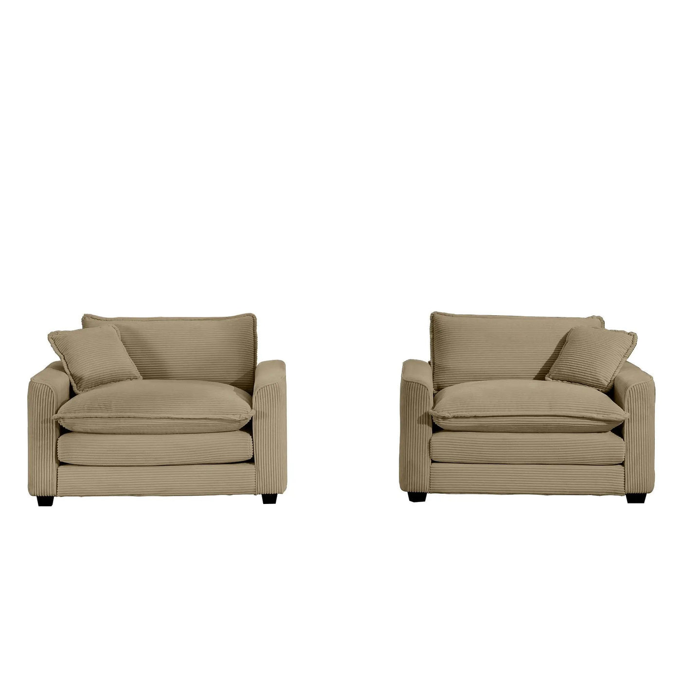 Modern Classic Fabric Single Chair Deep Seat Sofa With Pillow by HouseOfZazla