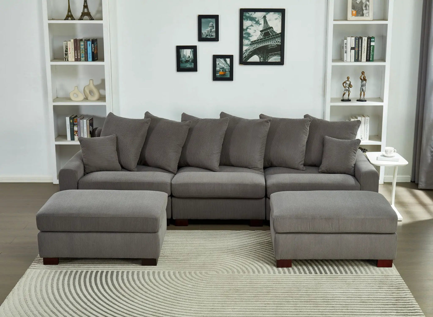 5 Seater Oversized Convertible L & U Shaped Couch by HouseOfZazla