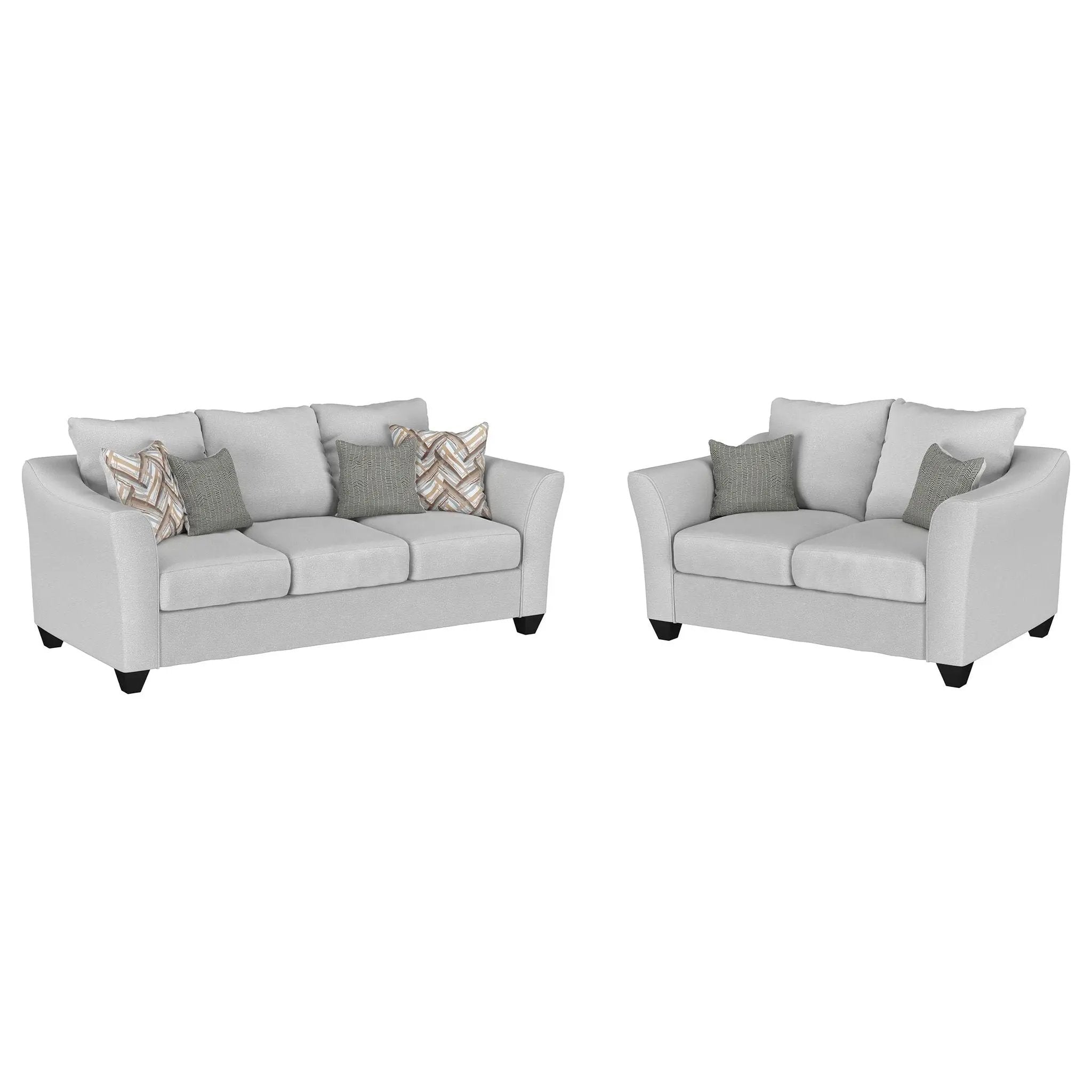Salizar 2-piece Upholstered Flared Arm Sofa Set Sand by Unique Piece Furniture