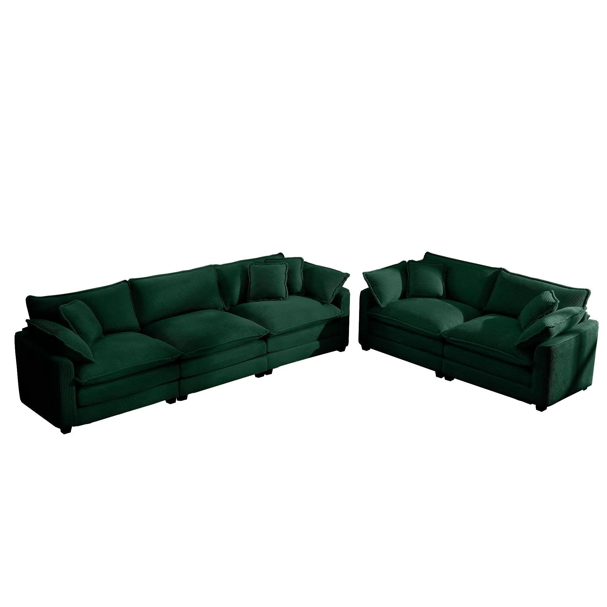 Elegant Oversized Sectional Sofa Set With Deep Seats And Flexible Layout by HouseOfZazla