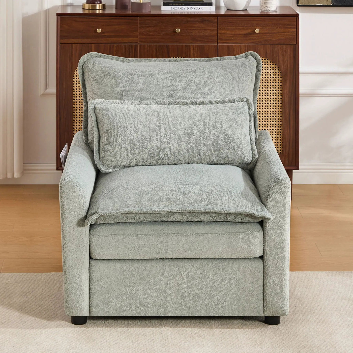Modern Single Seat Accent Chair With Side Storage Pockets by HouseOfZazla