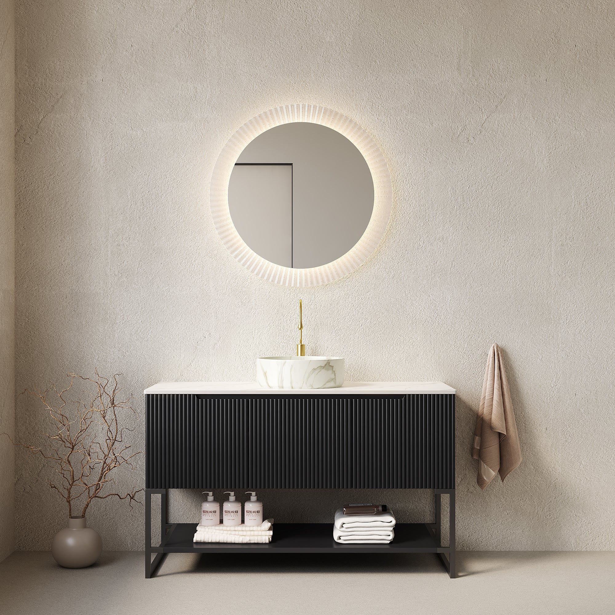 Tulio 48" Bathroom Vanity & Sink, Freestanding Storage Cabinet by HouseOfZazla