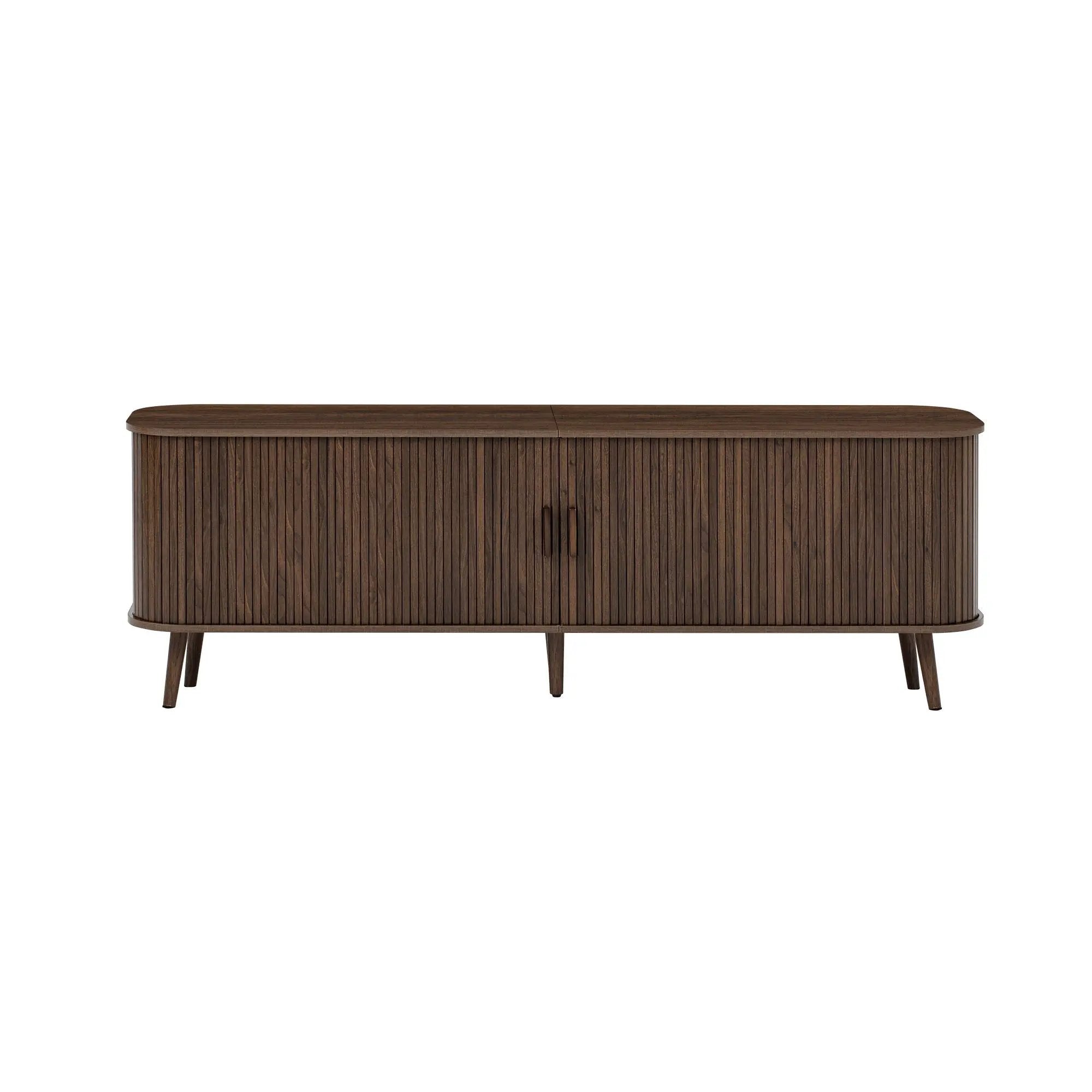 70" TV Stand, Media Center With Ample Storage - Dark Brown