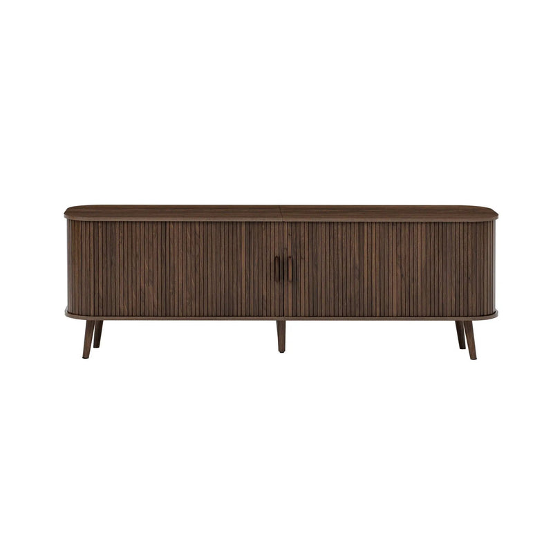 70" TV Stand, Media Center With Ample Storage - Dark Brown