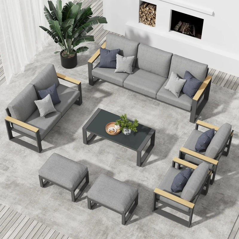 Modern Outdoor Sofa Set With Coffee Table
