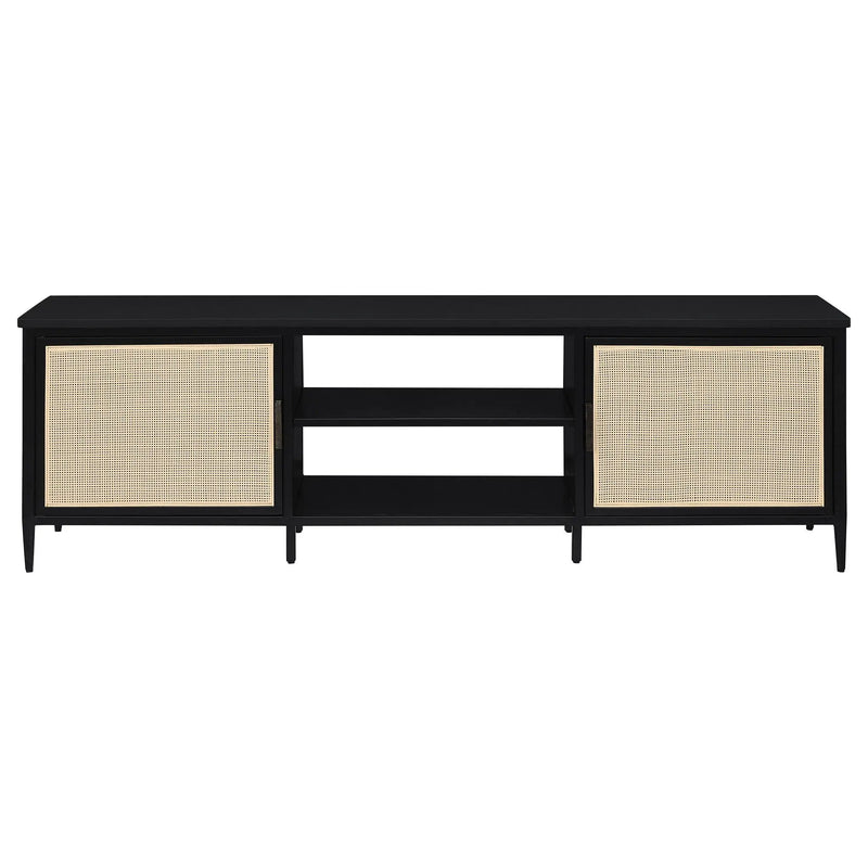 Amherst 2-door 70-inch Metal TV Stand Media Console Black by Unique Piece Furniture