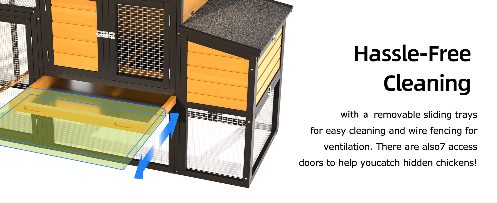 119.5" Outdoor Wooden Chicken Coop with Run by HouseOfZazla
