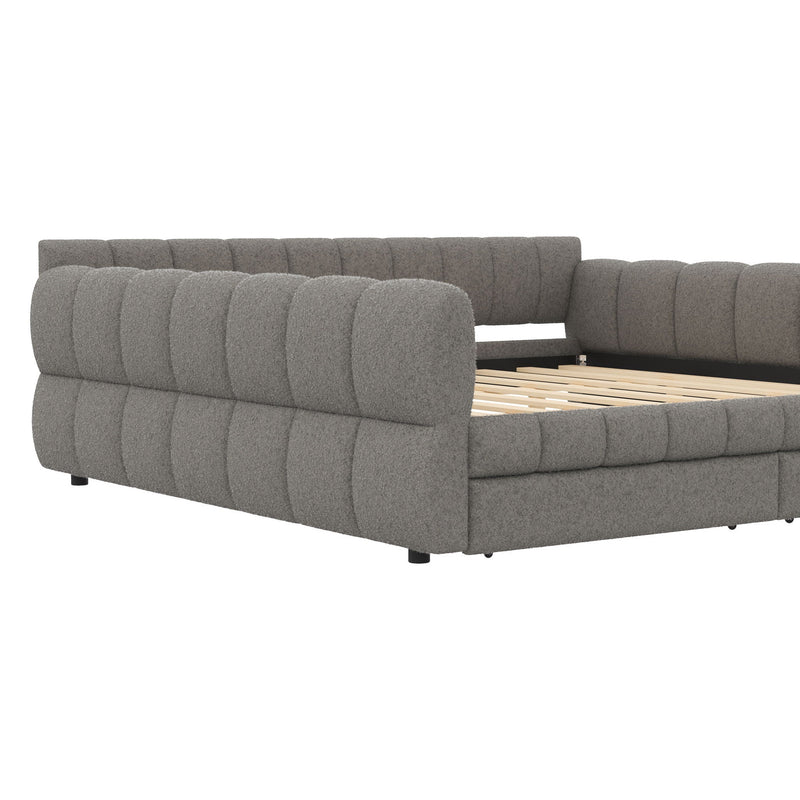 Upholstered Platform Bed With USB Charging And 2 Storage Drawers by HouseOfZazla