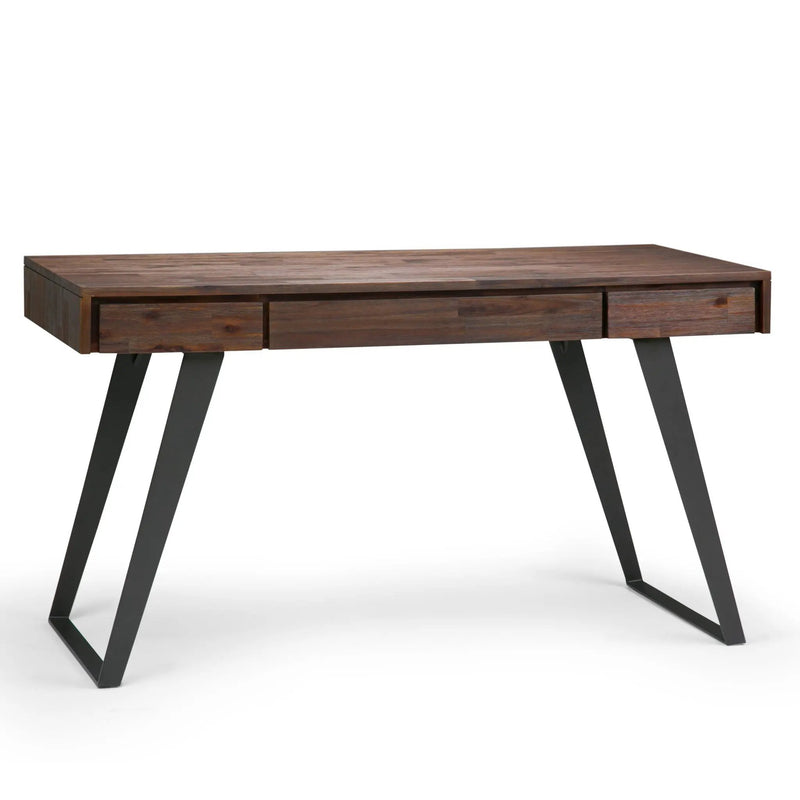 Lowry - Desk - Distressed Charcoal Brown by HouseOfZazla