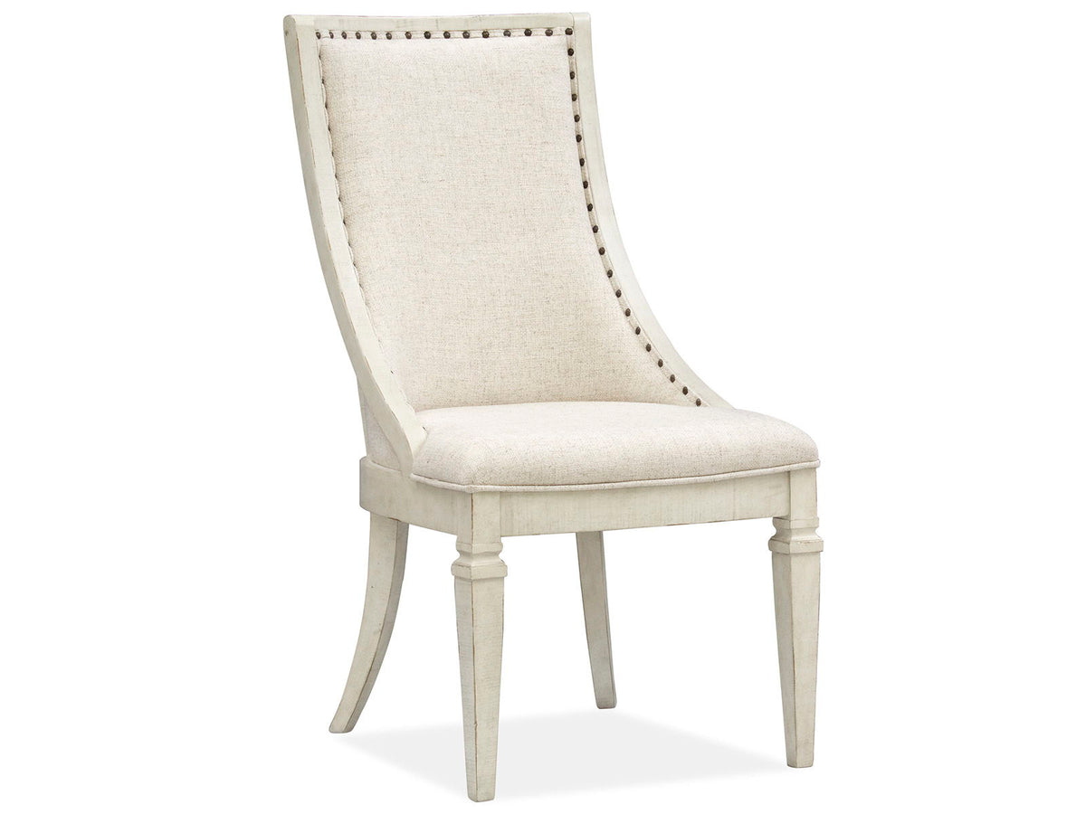 Newport - Dining Arm Chair With Upholstered Seat & Back (Set of 2) - Alabaster, photo 3 of 7