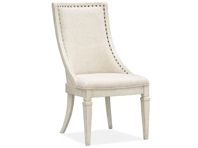 Newport - Dining Arm Chair With Upholstered Seat & Back (Set of 2) - Alabaster, photo 3 of 7