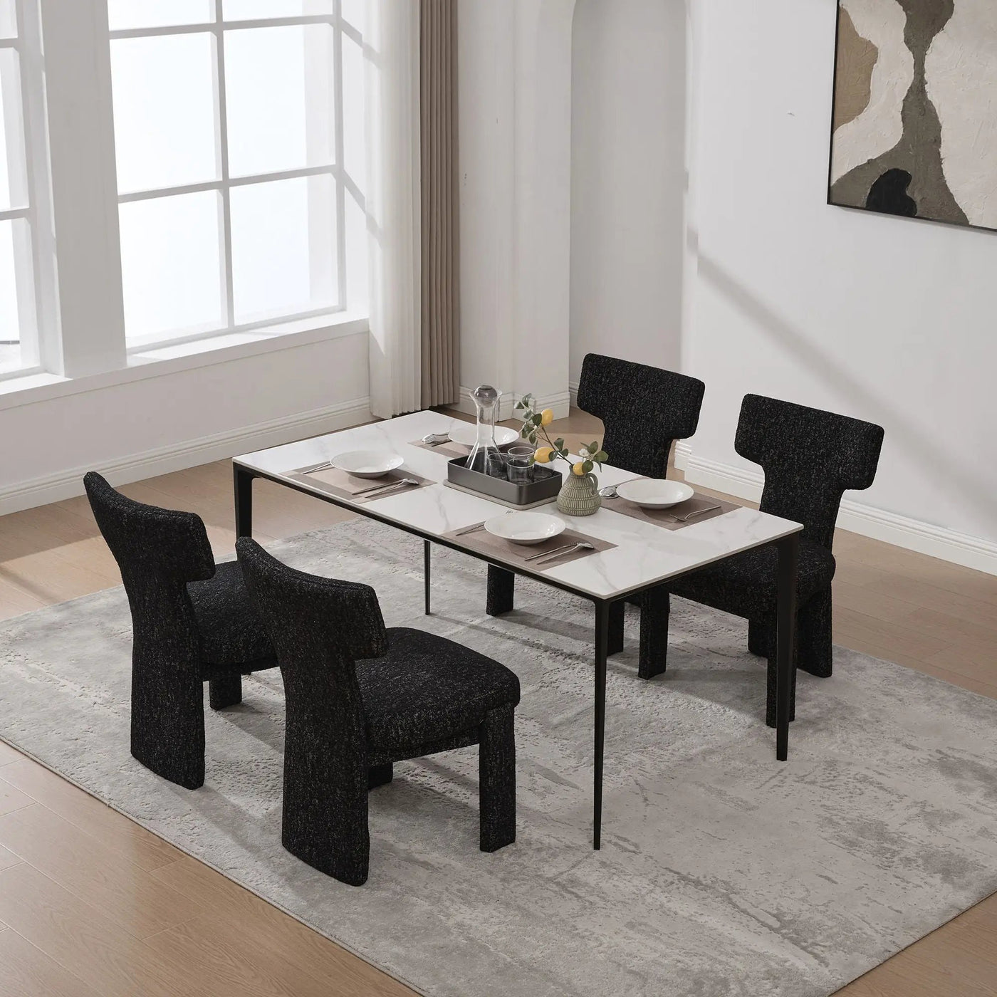 Armless Curved Back Accent Chairs by HouseOfZazla