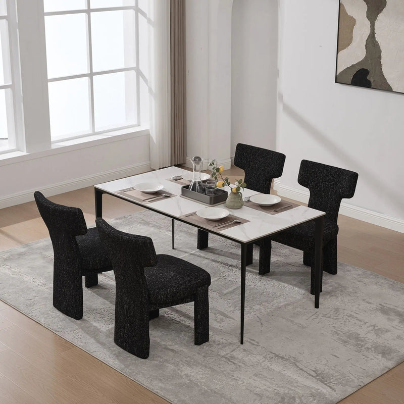 Armless Curved Back Accent Chairs by Unique Piece Furniture
