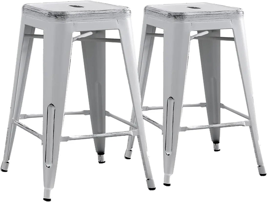 Backless Modern Industrial Bar Stools (Set of 2) by HouseOfZazla