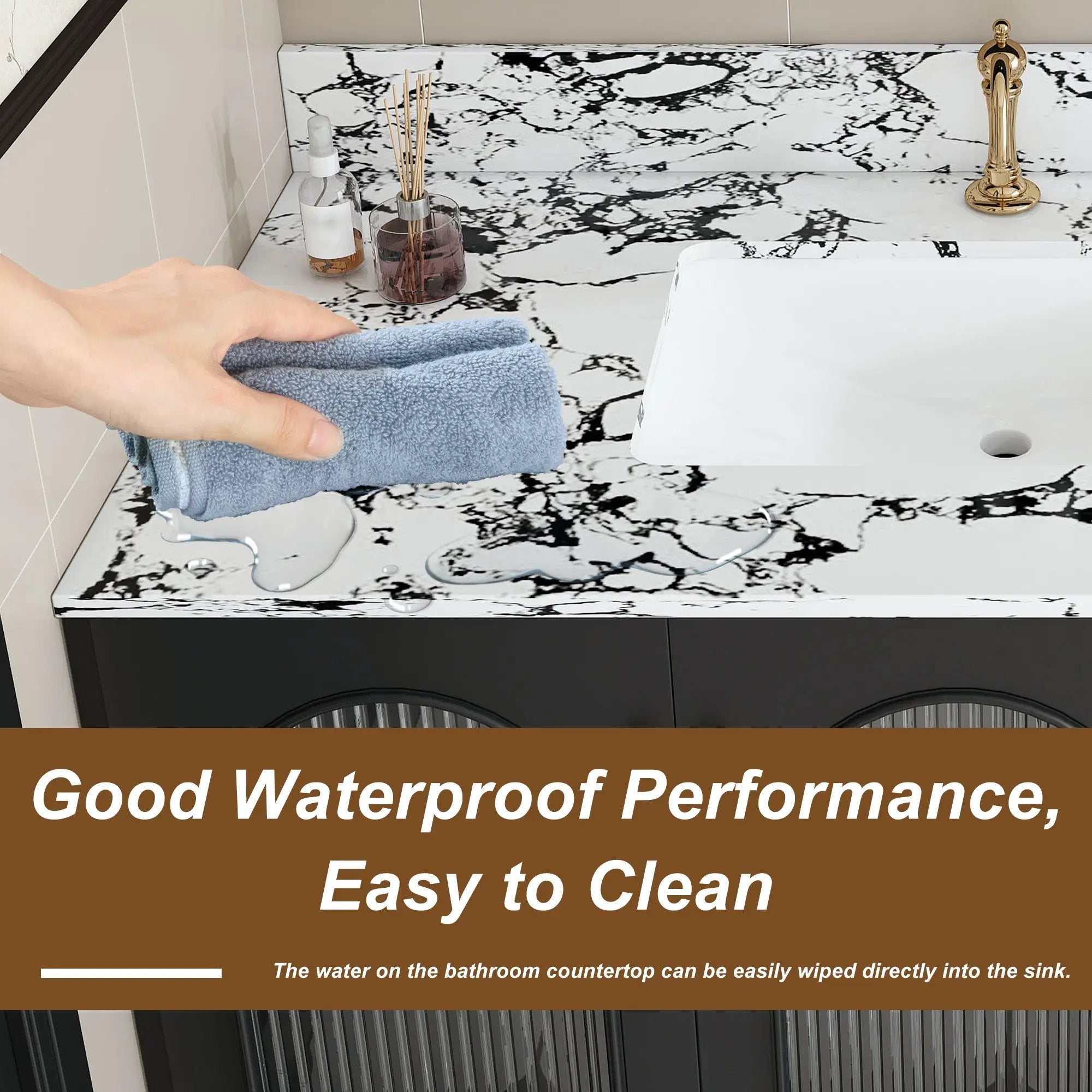 43"x22" Bathroom Vanity Top with Undermount Ceramic Sink and Backsplash by HouseOfZazla