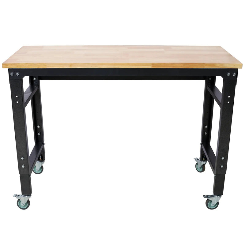 48" Wide Rolling Workbench - Adjustable Height for Workshop by HouseOfZazla