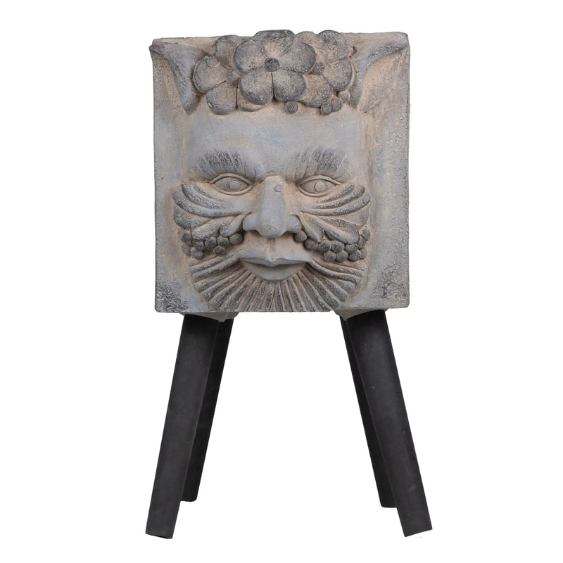 Greek God Statue Planter With Legs - Gray by HouseOfZazla