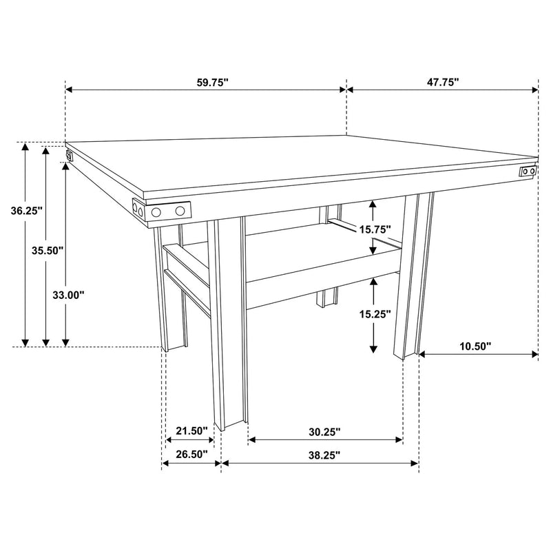 Walden - Counter Height Dining Table - Oak by HouseOfZazla