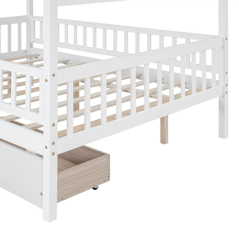 House Bed With 2 Drawers by Unique Piece Furniture