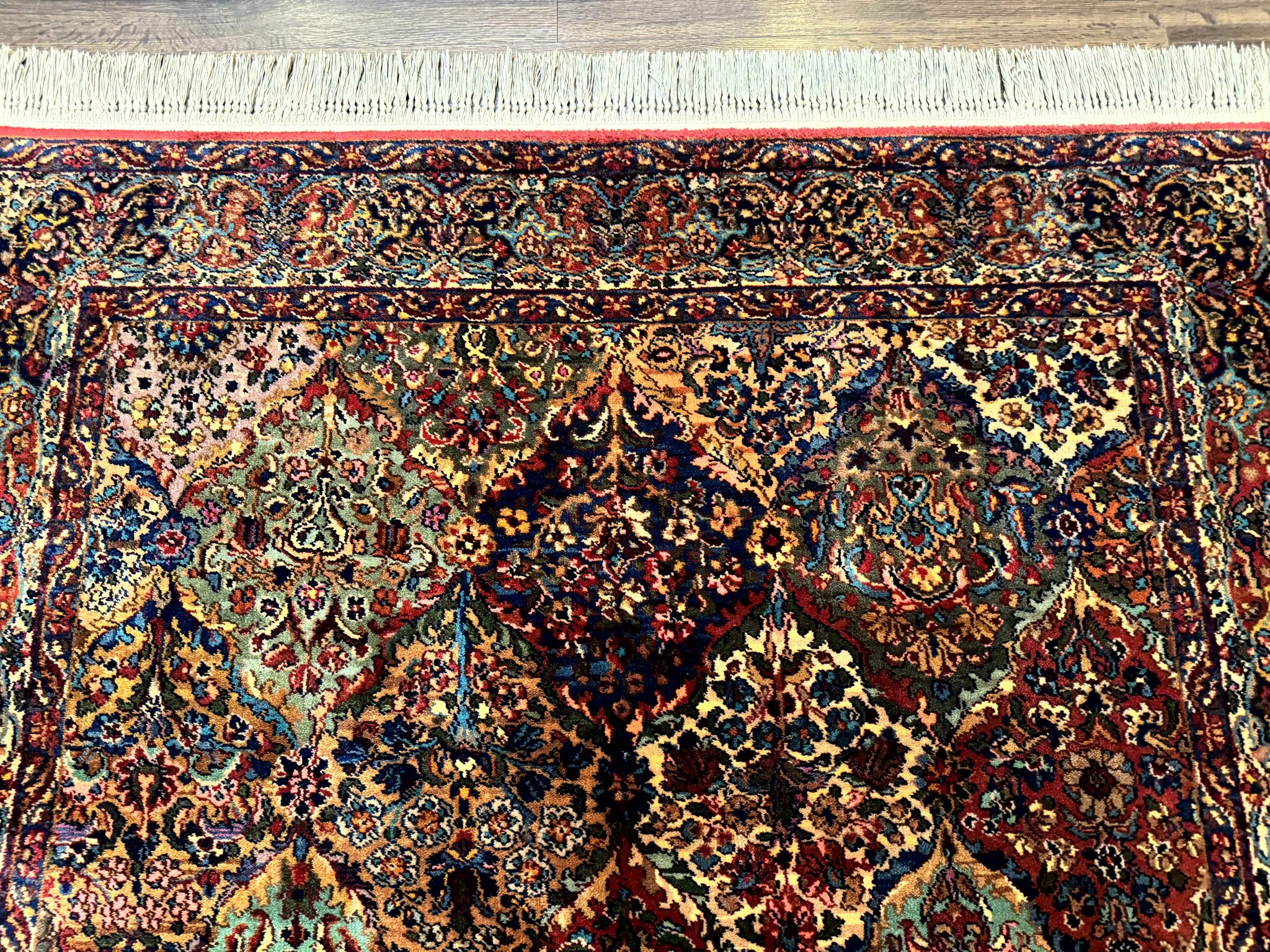 5.9 x 9 Karastan Rug Multicolor Panel Kirman #717, Original 700 Series, Wool by Jewel Rugs