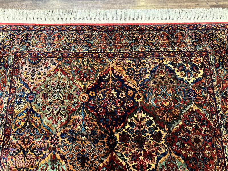 5.9 x 9 Karastan Rug Multicolor Panel Kirman #717, Original 700 Series, Wool by Jewel Rugs