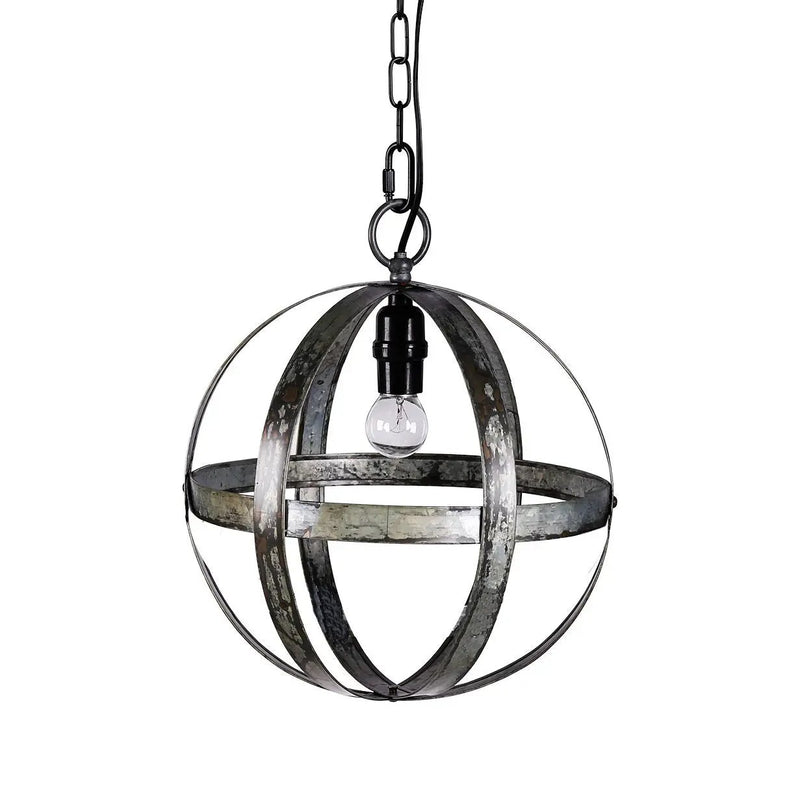 Metal Chandelier, Hanging Light Fixture With Adjustable Chain For Kitchen, Bulb Not Included - Gray by HouseOfZazla