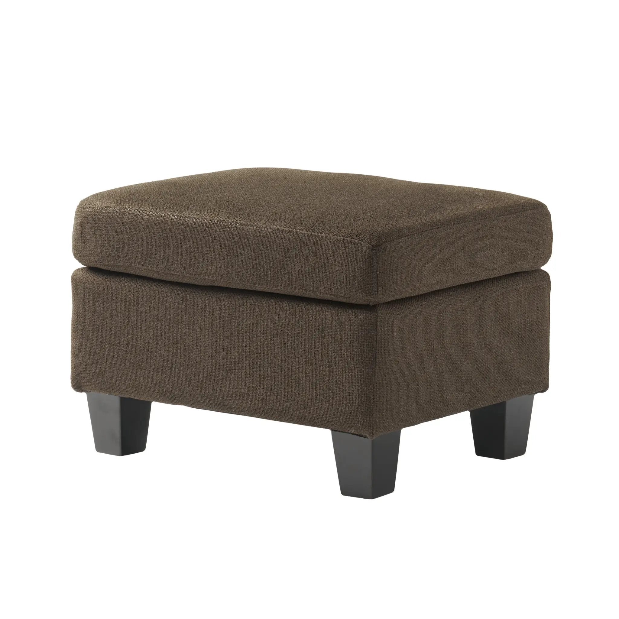 Upholstered Ottoman, Chocolate by HouseOfZazla