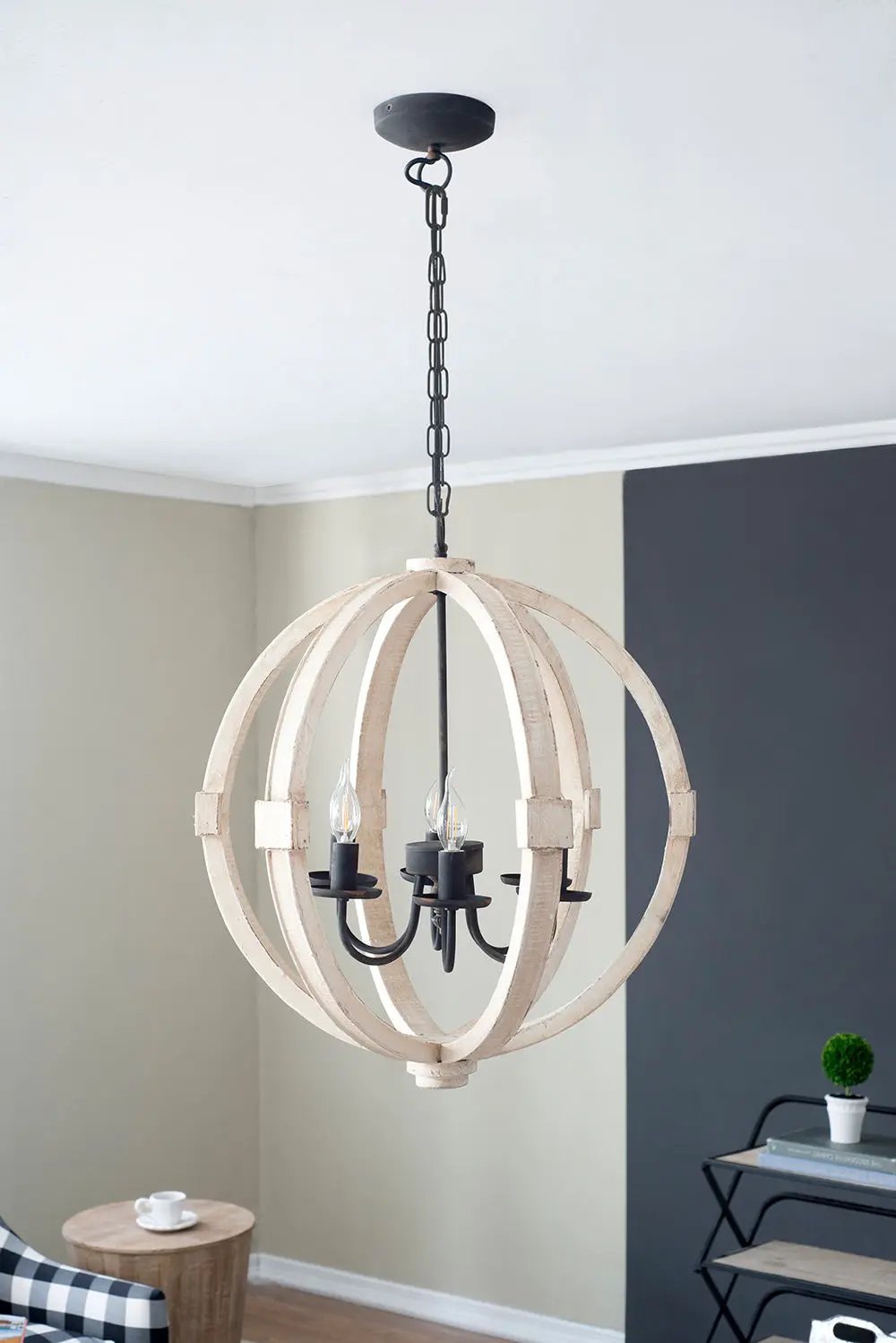 Chandelier, Hanging Light Fixture With Adjustable Chain For Kitchen, Bulb Not Included by Unique Piece Furniture