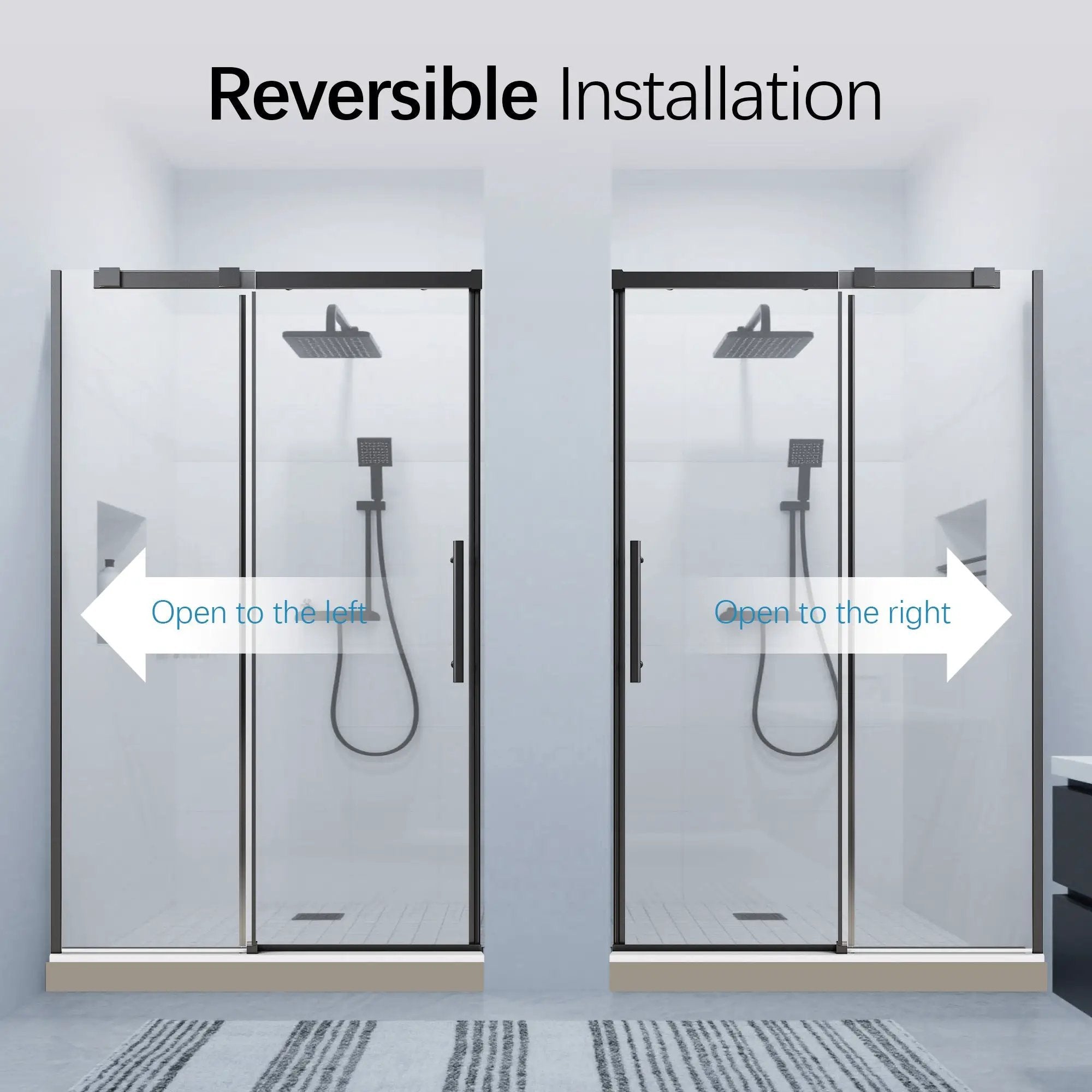 46-48" W x 76" H Frameless Single Sliding Shower Door Matte Glass by HouseOfZazla