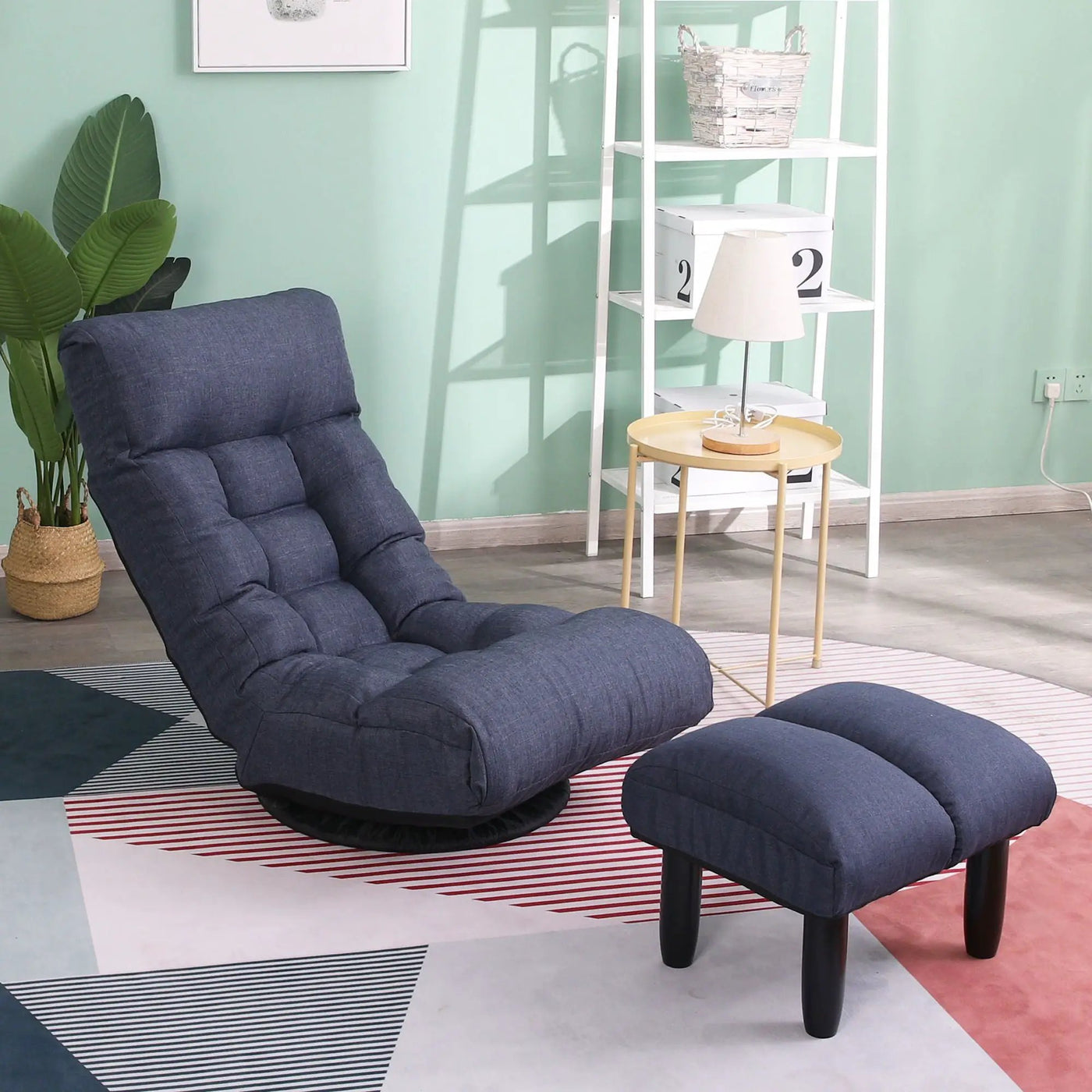 Adjustable Japanese Reclining Floor Chair Sofa With Metal Frame For Living Room by HouseOfZazla