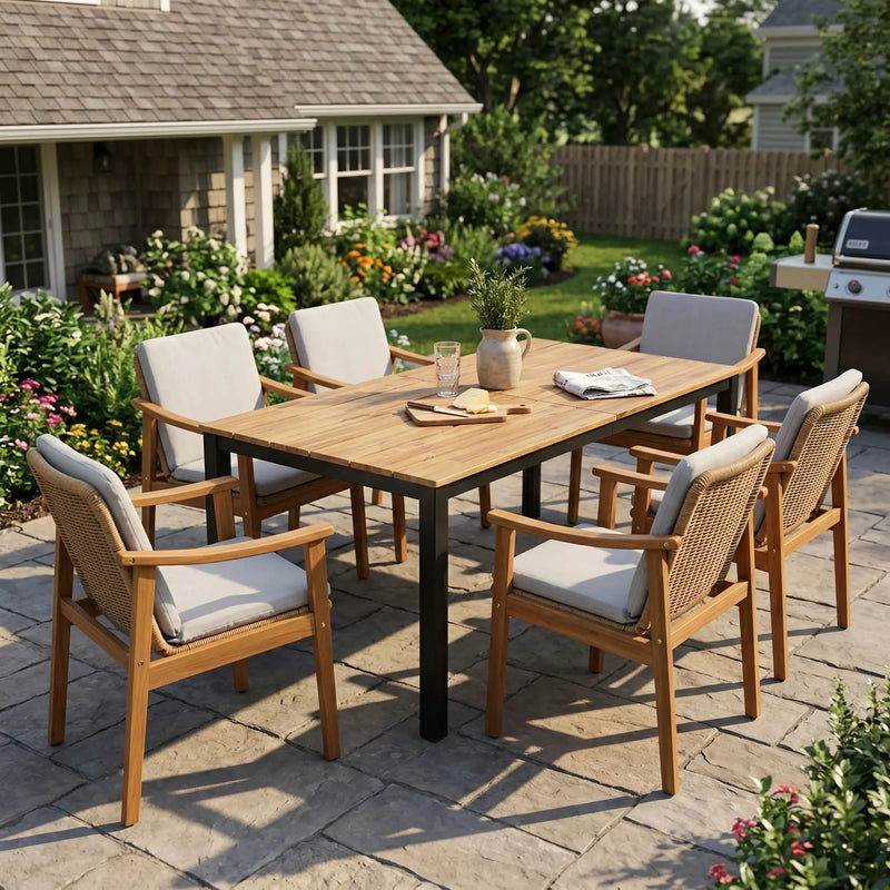 7-Piece Outdoor Patio Dining Set by HouseOfZazla